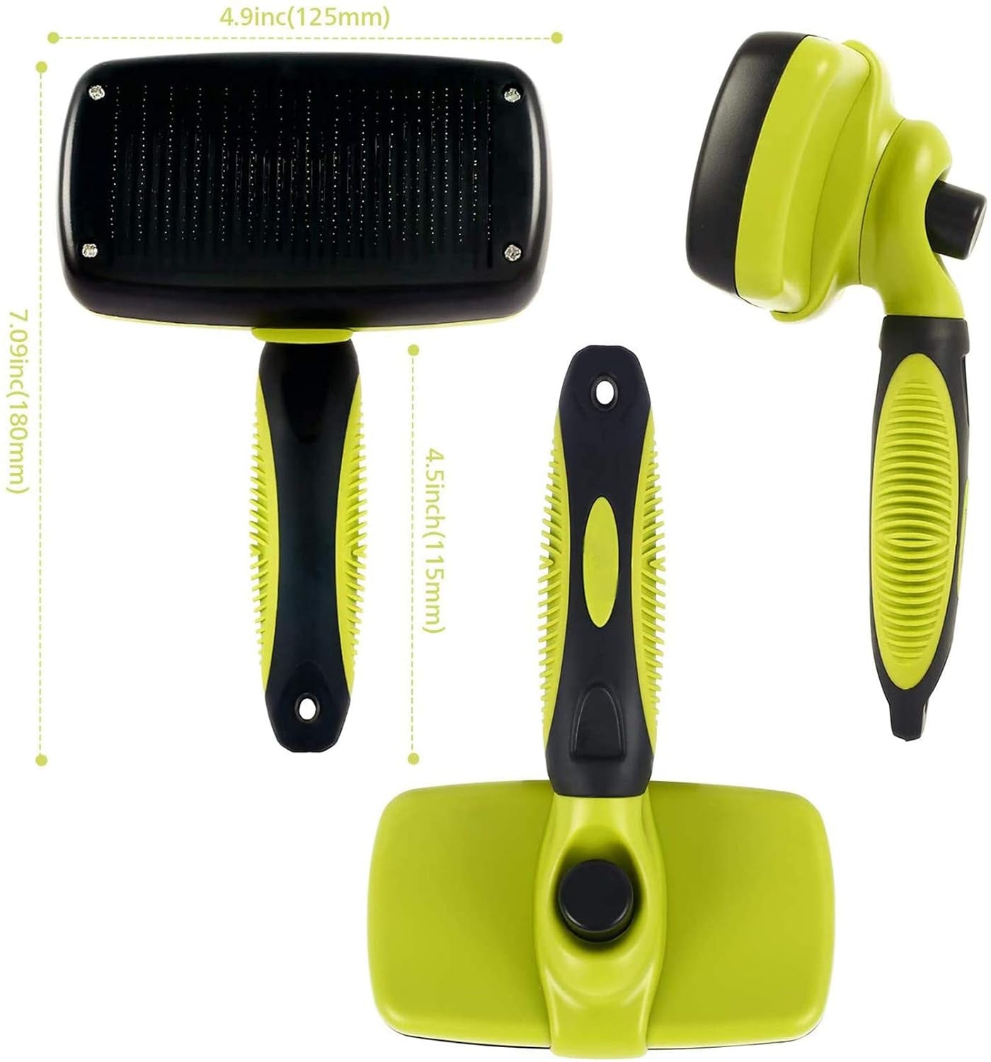 Self-Cleaning Slicker Brush for Long and Short Haired Dogs, Cats, and Shedding Control - Large and Versatile Grooming Tool